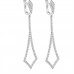 1.19 ct Round Cut Diamond Chandelier Earrings in 14 kt White Gold
